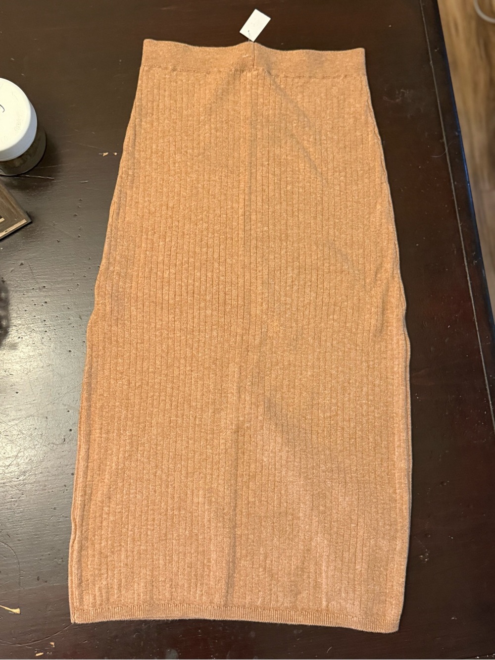 Free People Ribbed Pencil Skirt in Camel/Tan